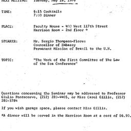 Announcements, 1976-05-18. ...