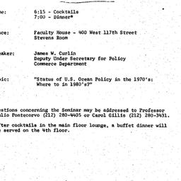Announcements, 1978-12-07. ...