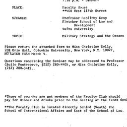 Announcements, 1974-03-07. ...