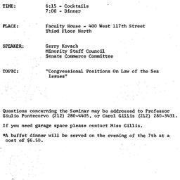 Announcements, 1977-04-07. ...
