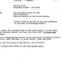 Announcements, 1974-12-05. ...