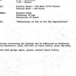 Announcements, 1977-10-06. ...