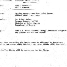 Announcements, 1978-04-06. ...