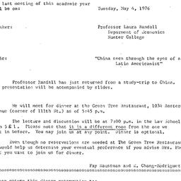 Announcements, 1976-05-04. ...