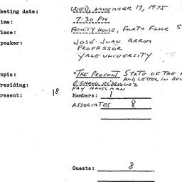 Minutes, 1975-11-19. Latin ...