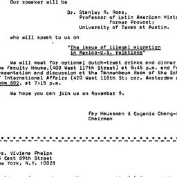 Announcements, 1978-11-09. ...