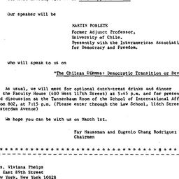 Announcements, 1979-03-01. ...