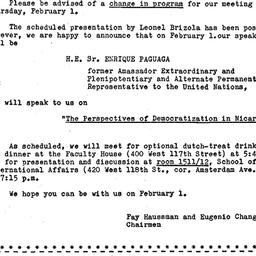 Announcements, 1979-02-01. ...