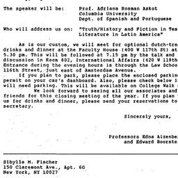 Announcements, 1990-05-03. ...