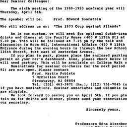 Announcements, 1990-04-05. ...