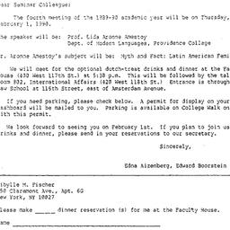 Announcements, 1990-02-01. ...