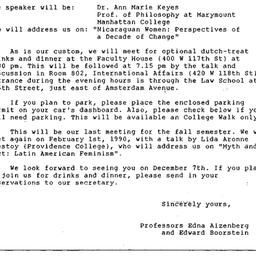 Announcements, 1989-12-07. ...