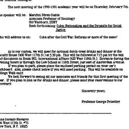Announcements, 1991-02-07. ...