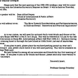 Announcements, 1991-04-18. ...