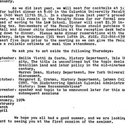 Announcements, 1973-09-20. ...