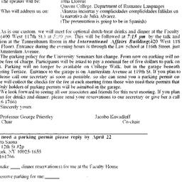 Announcements, 1994-05-05. ...