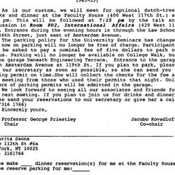 Announcements, 1993-10-07. ...