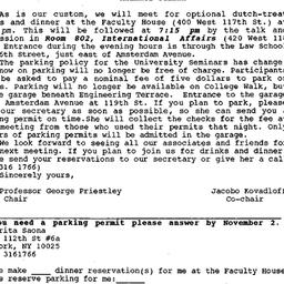 Announcements, 1993-11-10. ...