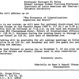 Announcements, 1981-11-05. ...