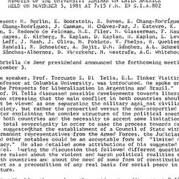 Minutes, 1981-11-05. Latin ...
