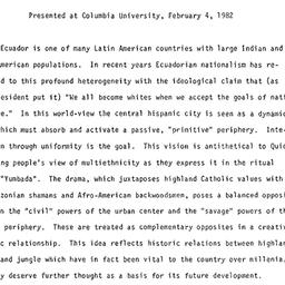 Speaker's paper, 1982-0...