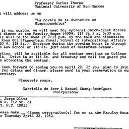 Announcements, 1982-04-22. ...