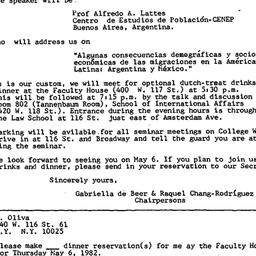 Announcements, 1982-05-06. ...