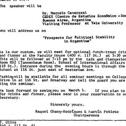 Announcements, 1984-03-01. ...