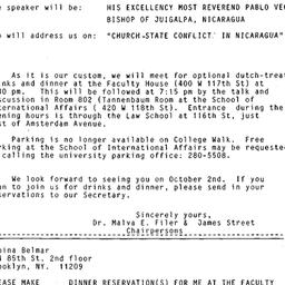 Announcements, 1986-10-02. ...