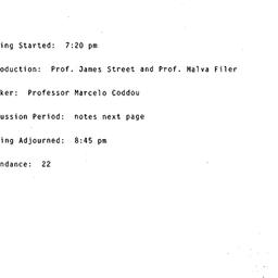 Minutes, 1986-11-06. Latin ...