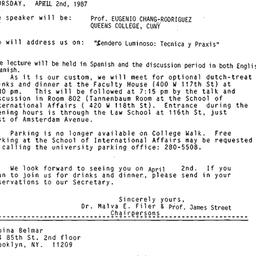 Announcements, 1987-04-02. ...