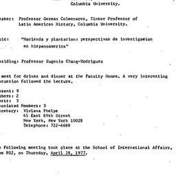 Minutes, 1977-04-13. Latin ...