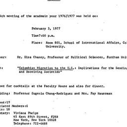 Minutes, 1977-02-03. Latin ...