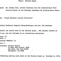 Minutes, 1976-11-04. Latin ...