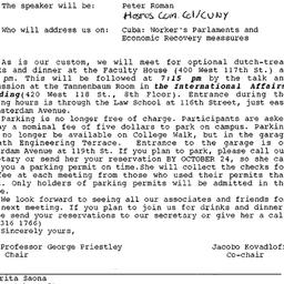 Announcements, 1994-11-03. ...