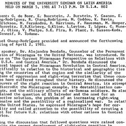 Minutes, 1981-03-05. Latin ...