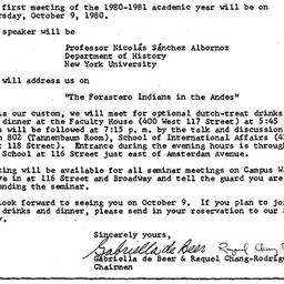 Announcements, 1980-09-19. ...