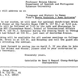 Announcements, 1981-03-13. ...