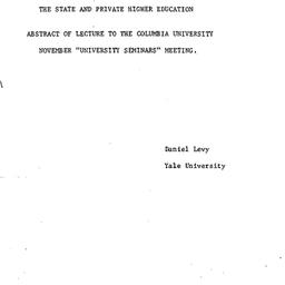 Speaker's paper, 1980-1...