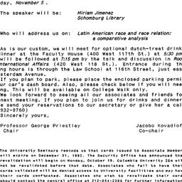 Announcements, 1992-11-05. ...