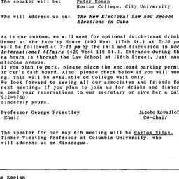 Announcements, 1993-04-01. ...