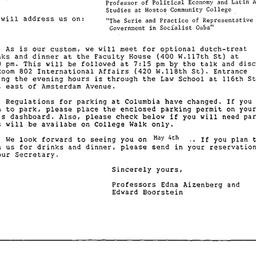 Announcements, 1989-05-04. ...