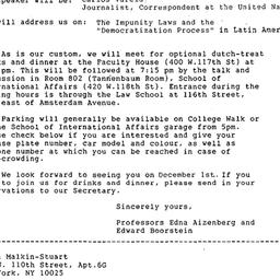 Announcements, 1988-12-01. ...