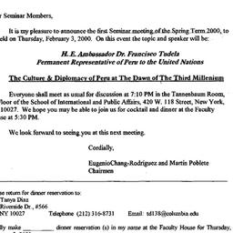 Announcements, 2000-02-03. ...