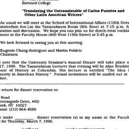 Announcements, 1996-03-07. ...