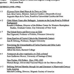 Schedules, Latin America, s...