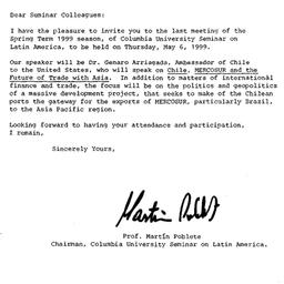 Announcements, 1998-05-06. ...