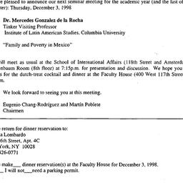 Announcements, 1997-12-03. ...
