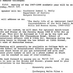 Announcements, 1988-03-03. ...