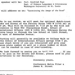 Announcements, 1988-04-14. ...